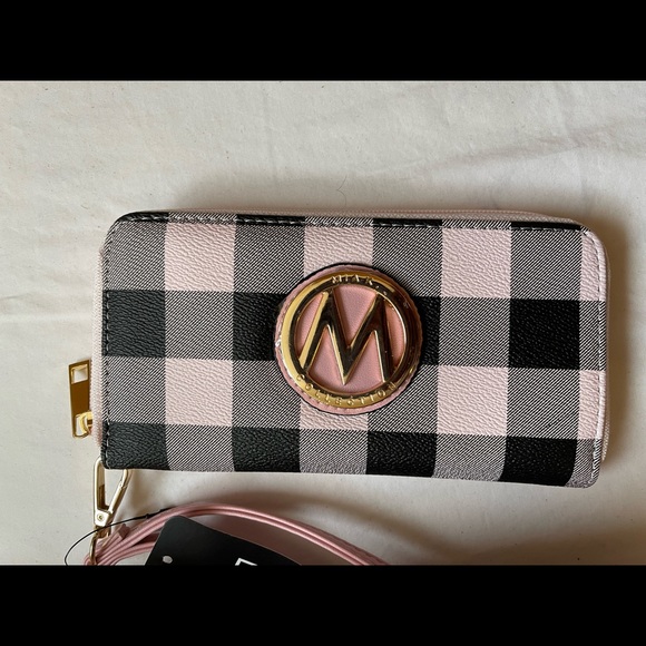 Vivien Checker Hobo and Wallet by Mia K - Picture 3 of 7
